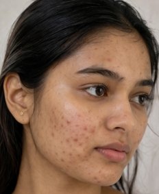 Before using Veoma skincare routine
